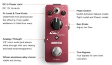 Donner Distortion Guitar Pedal, Morpher Mini Distortion 3 Modes Natural, Tight, 