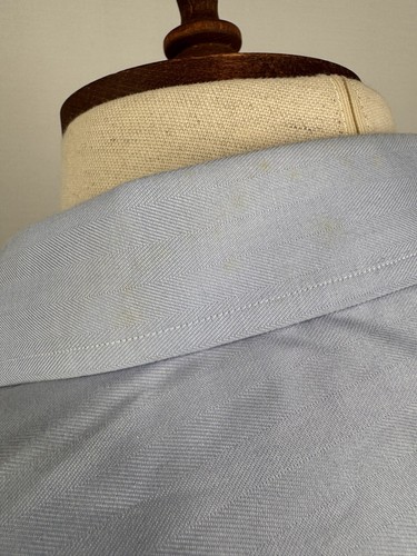 Camicia elegante classica formale ETON Ganghester blu tinta unita 100% cotone taglia 46 - Foto 14 di 23