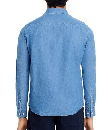 Hugo Boss Mens Medium Blue Slim Fit Long Sleeve Button-Up Denim Shirt Size XXL - Picture 3 of 9