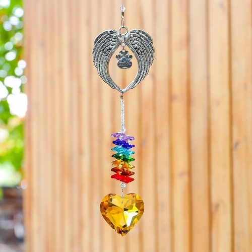 Sympathy Grief Gift for Lose of Loved Ones, Memorial Suncatcher with 45mm Heart - Picture 44 of 84