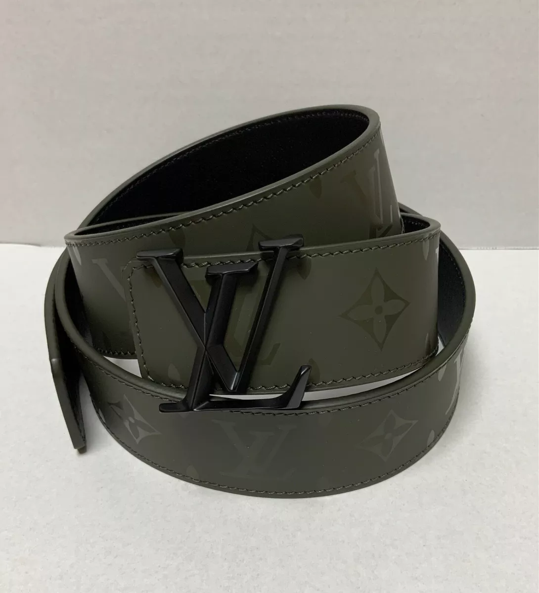 Louis Vuitton Monogram Black Leather Belt