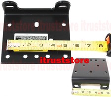 Atv 4 Wheeler Utility Winch Roller Mounting Bracket Plate Adapter Universal Fit