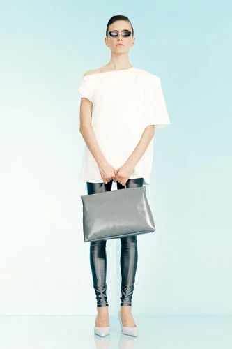 H&M Studio Collection Draped Asymmetric Top White M NWT