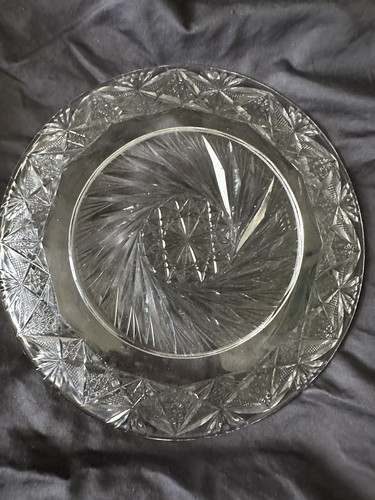 American Brilliant Period Cut Glass 7.75” Plate, c. 1890 - Picture 13 of 14