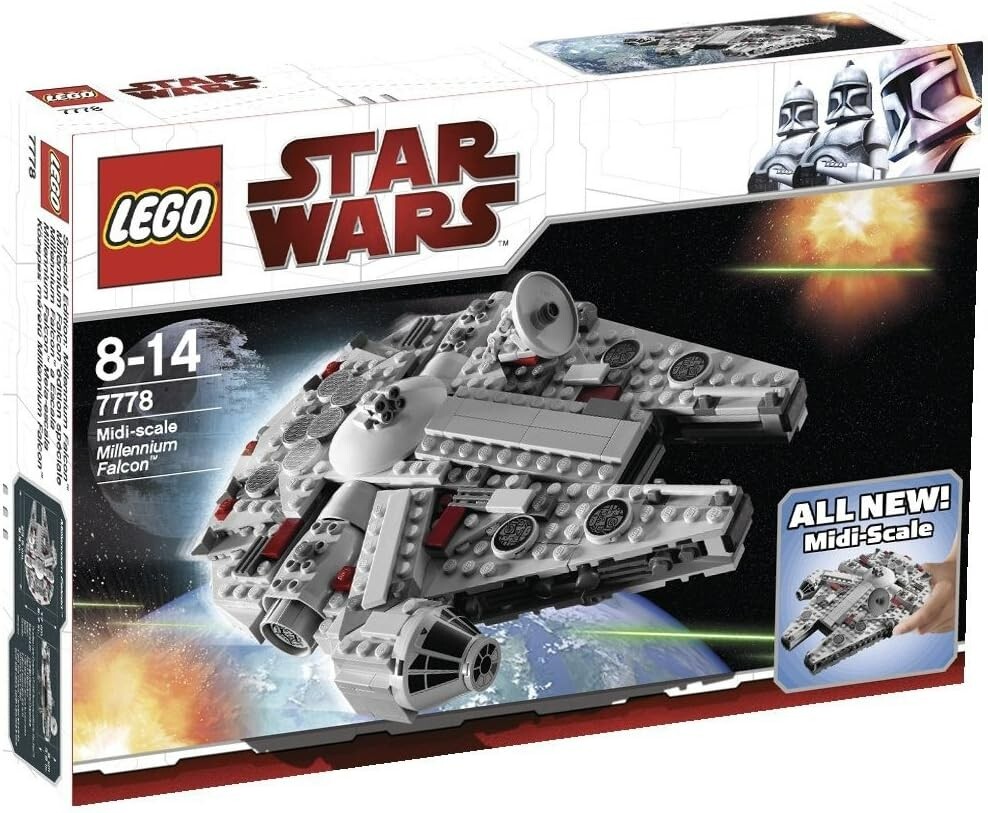 LEGO Star Wars: Midi-scale Millennium Falcon 7778 Retired Hard to