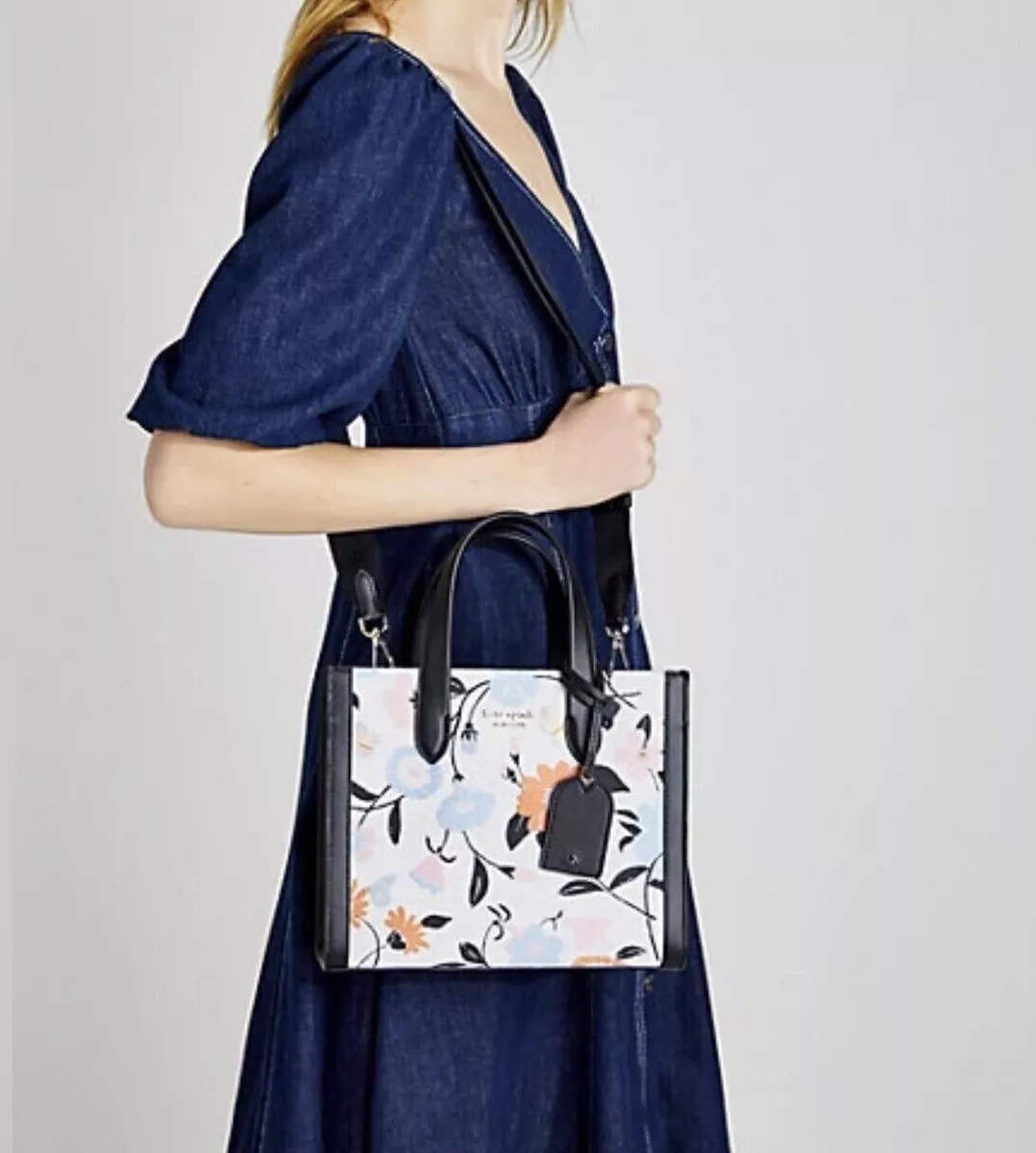 manhattan spade flower jacquard small tote - Kate Spade