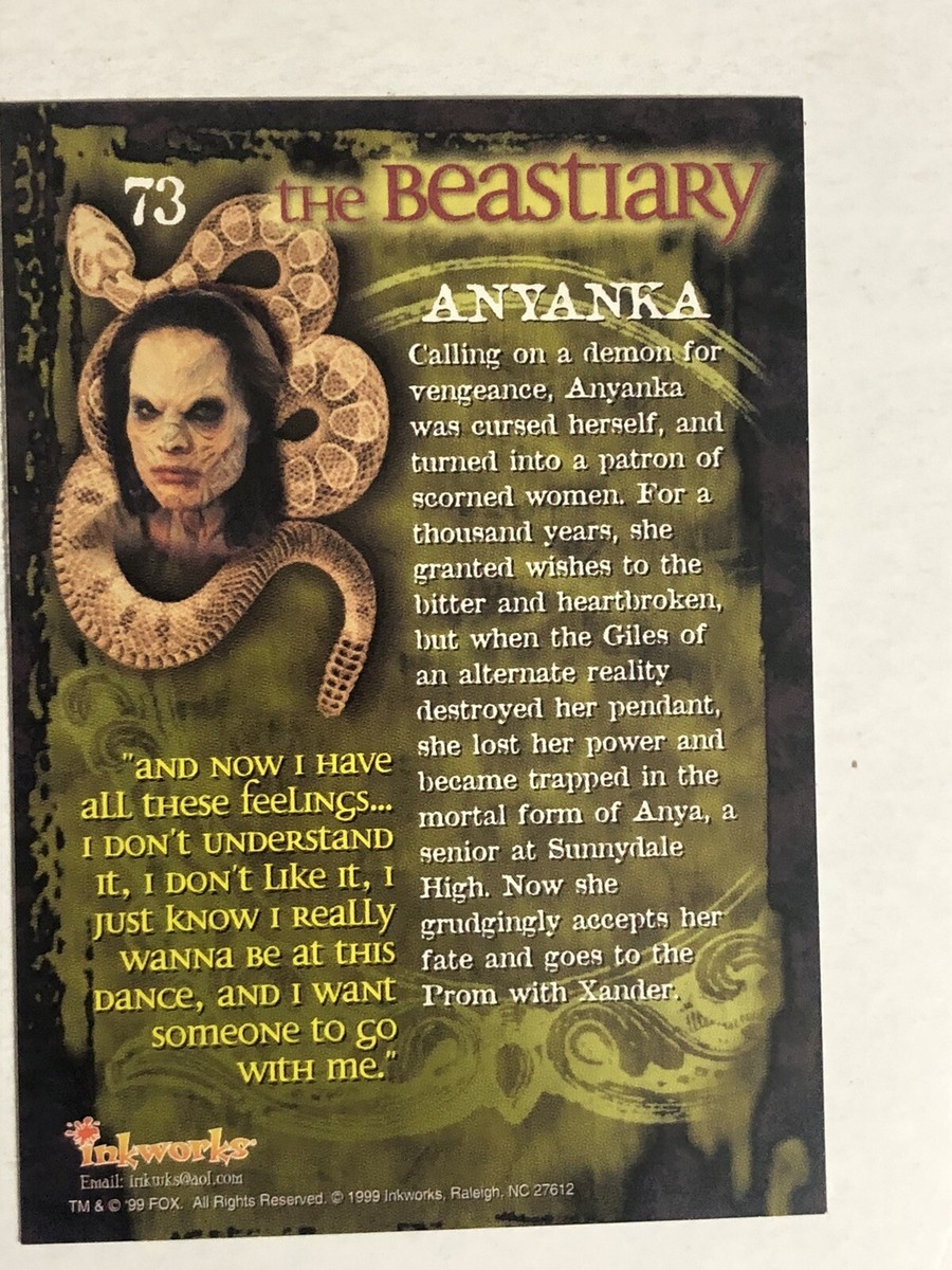 Buffy The Vampire Slayer Trading Card Season 3 #73 Anyanka