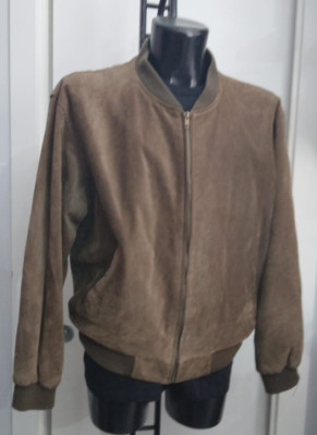 JAMES DILLON Lederjacke Gebraucht Man Brown Größe XL PGS1214PI