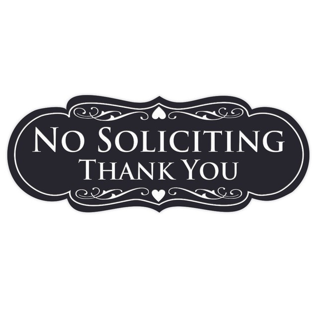 Designer NO SOLICITING Thank You Sign Black Large EBay Designer NO SOLICITING Thank You Sign Black Large EBay