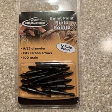 Team RealTree Arrow Tips Bullet Point 12 Field Points 100 Grain