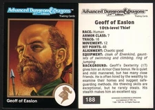 1991 TSR AD&D Gold Border RPG Fantasy Art Card Dungeons Dragons #188 Thief Class