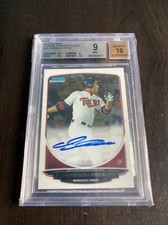 Oswaldo Arcia 2013 BOWMAN AUTOGRAPH CARD BECKETT 9 MINT SILVER SUB GRADES T11-82