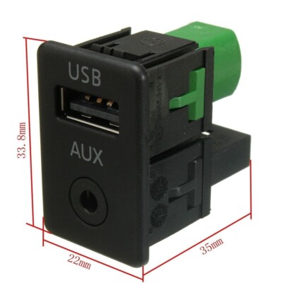 VW Ingresso Aux Adattatore 3.5mm Jack USB RCD300 RCD310 RCD500 RCD510 12 Perno - Foto 3