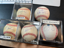 (5) Single Signed Baseballs: Tim Salmon, Grace, Don Zimmer, Kessinger, Buchholz