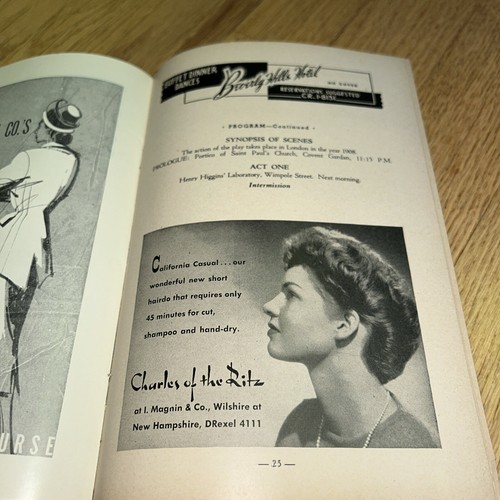 1947 THE PLAYGOER - Belasco Theatre GERTRUDE LAWRENCE in PYGMALION - Picture 10 of 17