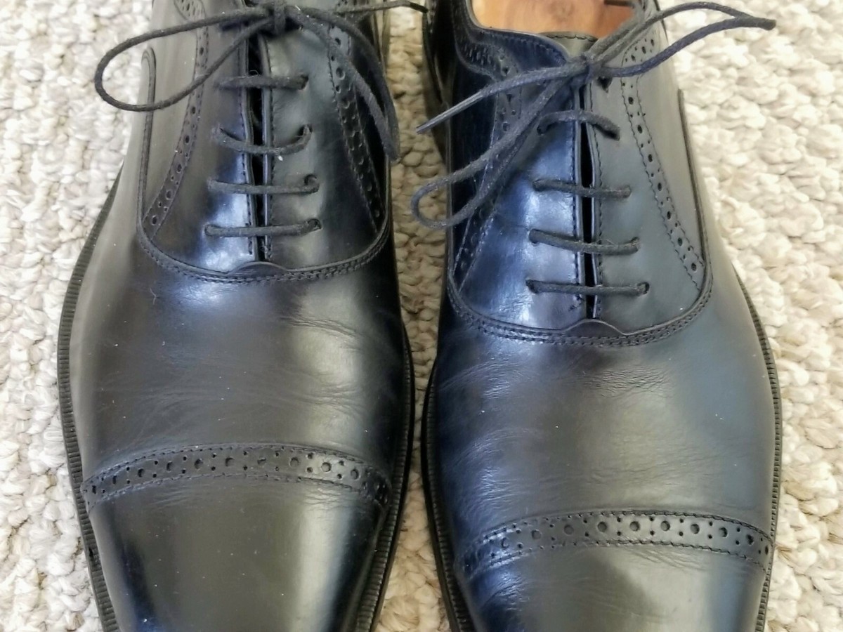 14th & Union Black Leather Cap Toe Oxfords Dark Academia Scholar Core Size 10M 14th & Union Men main image 3