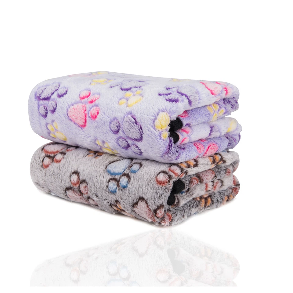 Paquete de 2 mantas para cachorros para mascotas cojín pequeño perro gato animales cama suave cálida alfombra Foto 2 de 4