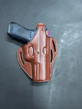 K036 Pancake Leather Holster with Adjustable Safety Strap RH GLOCK 17 19 22 23