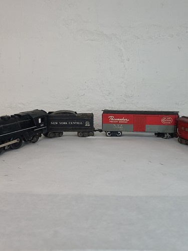 Working #666 Marx O Cast Metal 2-4-2 Steam Locomotive Tender Boxcar & Caboose - 第 1/23 張圖片
