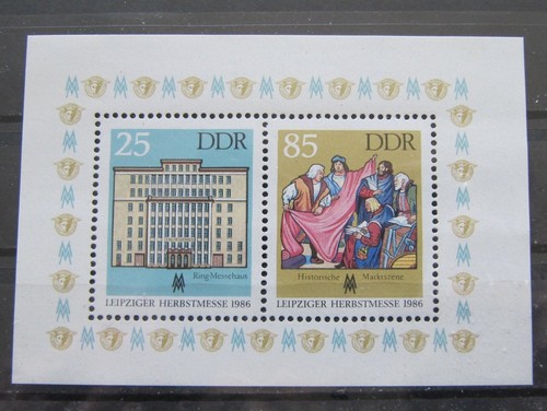 DDR Briefmarken 1986 Block 85 Leipziger Herbstmesse Postfrisch