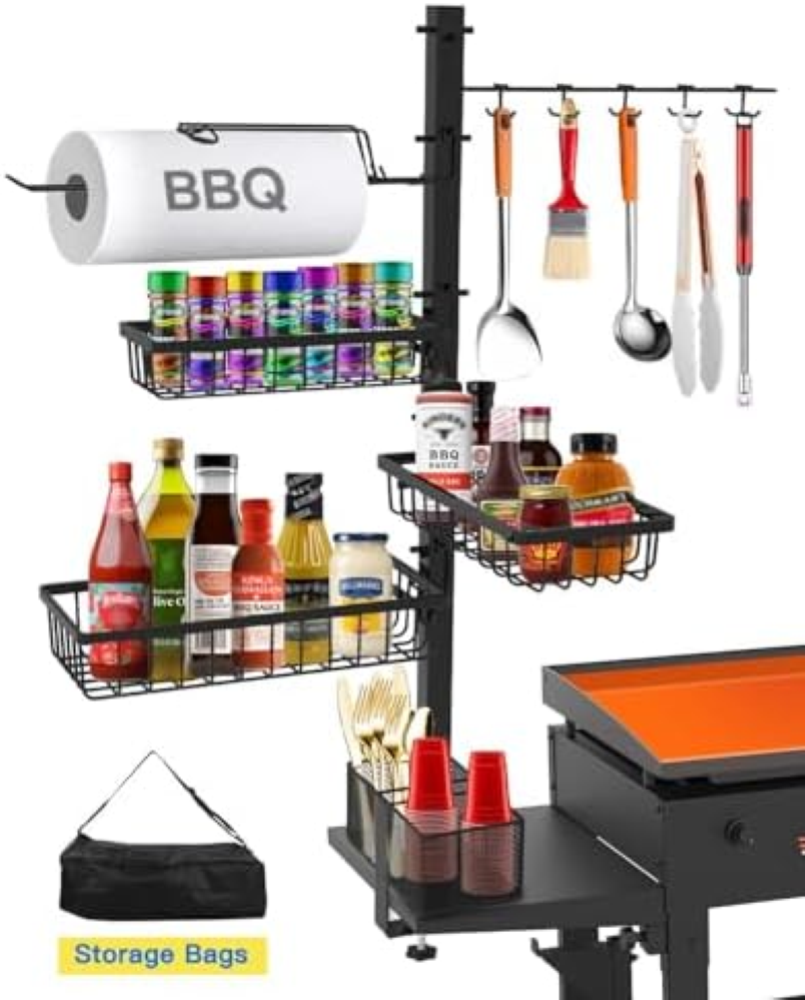 Caddy, BBQ Accessori da cucina all'aperto per camper, Accessori per barbecue Gri