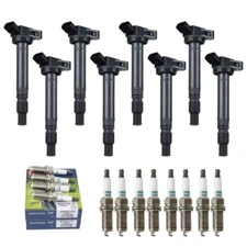 New Set of 8 Ignition Coil & Denso Iridium TT Spark Plug for Lexus Toyota V8