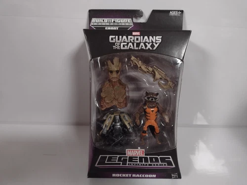 Figura de acción Marvel Legends BAF Guardianes de la Galaxia Rocket Mapache