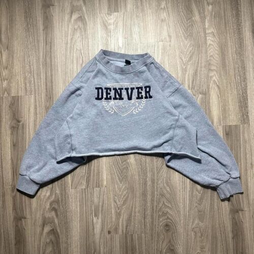 Vintage Wild Fable Denver Baggy Crop Top Crewneck Sweatshirt