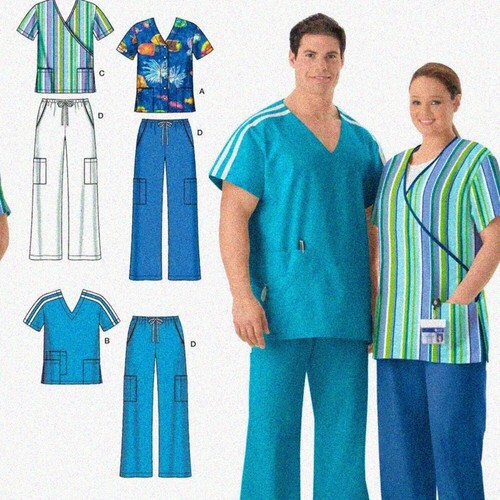 Patrón de exfoliantes unisex QuickStitch, tallas S-L: costura sin esfuerzo para hombres y mujeres - Imagen 1 de 5