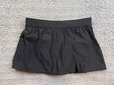 Aqua Green Women's Size Medium Split Swim Skirt Black