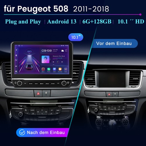 128G CarPlay Für Peugeot 508 2011-2018 10.1" Android13 Autoradio DSP GPS Navi 4G - Bild 2 von 13