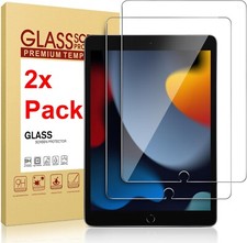 2-Pack HD Tempered Glass Screen Protector For iPad 10.2 inch 7th / 8th / 9th Gen