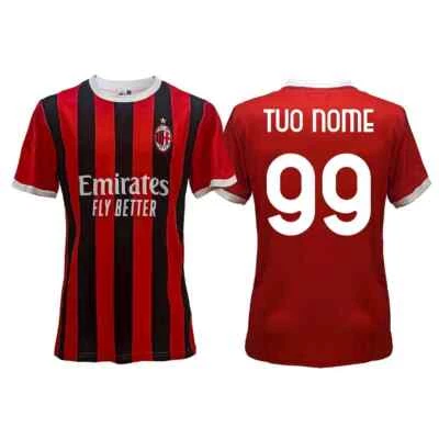 PRODOTTO UFFICIALE MILAN MAGLIA MILAN UFFICIALE PERSONALIZZATA MILAN NOME E NUMERO COMPRESO NEL PREZZO