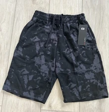 Layer 8 Men's Qwick-Dry Black smoke Camo Training Shorts  New Size: L