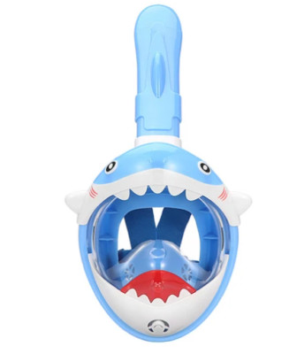 Full Face Snorkel Mask for Kids, Kids Snorkeling Set 180 Degree ...