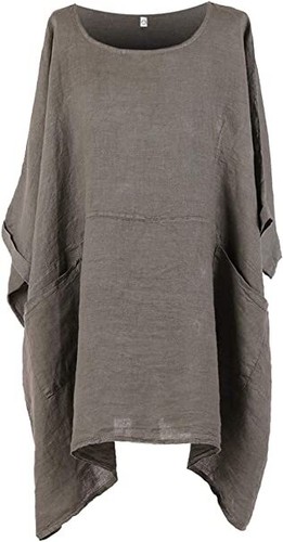 Italian Ladies womens Plain Tunic Top Shirt blouse Quirky Lagenlook cotton Dress - Picture 23 of 66
