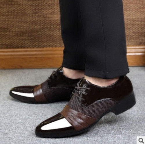 Men's Shoes Pointed Toe Breathable Business Shoes and Casual Dress Shoes with Le - 第 5/26 張圖片