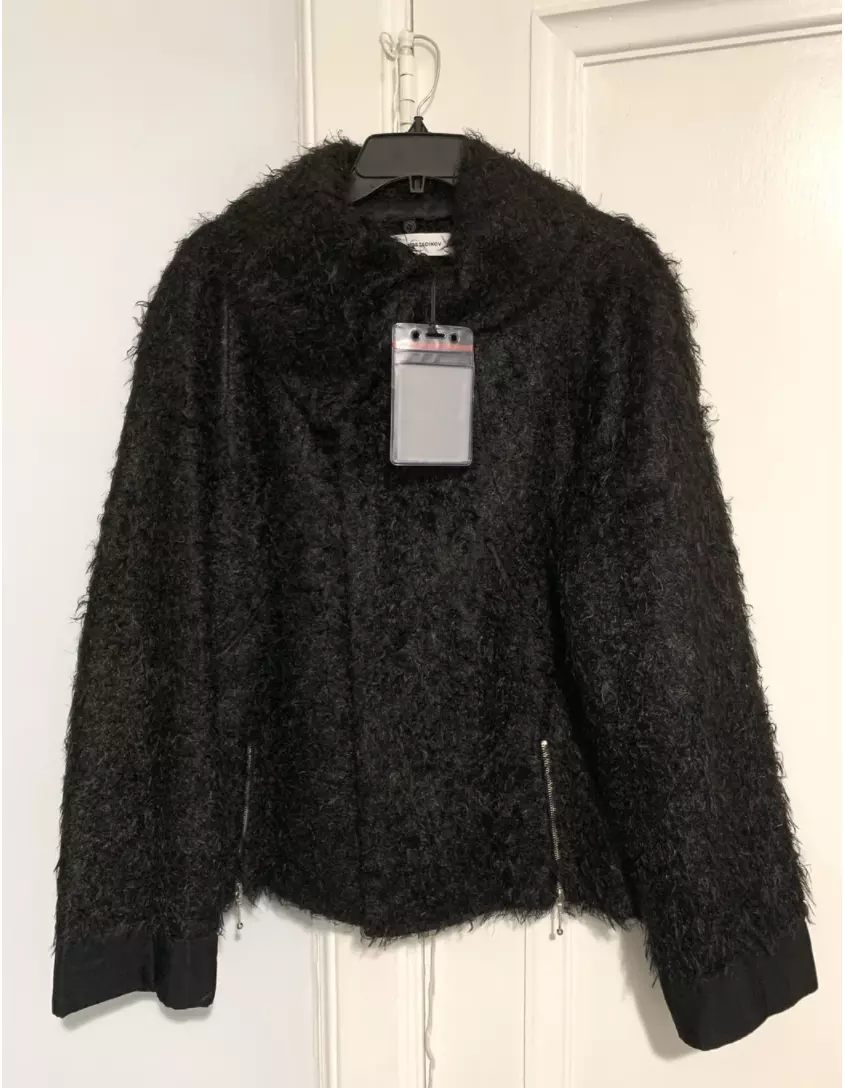 Kiko Kostadinov F/W 19 Goff Zip Darted Jacket Furry Black Size Medium
