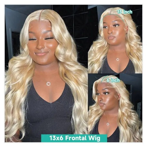 13x4 13x6 360 Transparent 613 Blonde Remy Body Wave Lace Front Human Hair Wigs - Picture 20 of 23