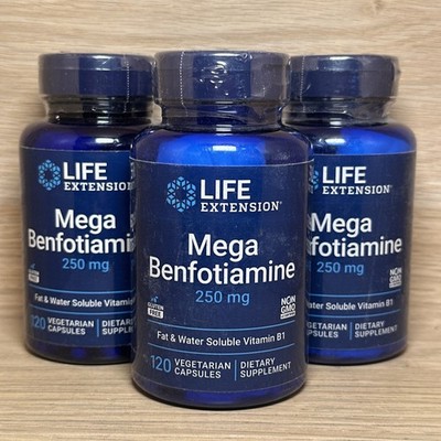 Mega Benfotiamine 250mg Life Extension 3X120 caps