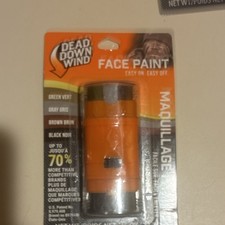 Dead Down Wind 4-Color Face Paint Green Gray Brown Black Easy On Easy Off