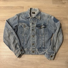 Vintage Lee Denim Jacket Men's 36 Blue Collared Trucker USA Made 70s*