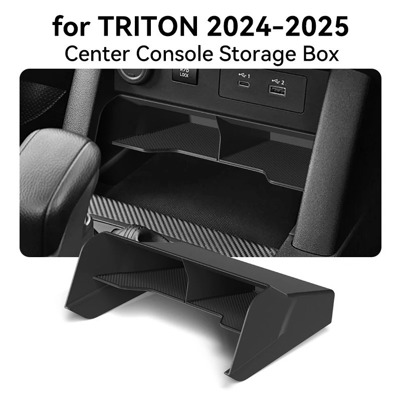 Central Storage Box Armrest Hidden Organizer For Mitsubishi Triton L200 2024-26 - image 3 of 4
