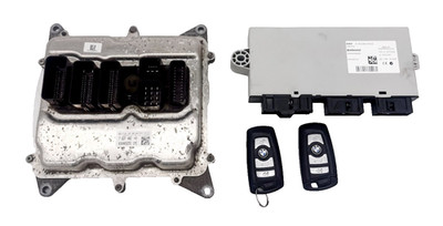 BMW F10 F25 5 X3 series 3.5iX N55 ENGINE ECU COMPUTER DME CAS4 IGNITION KEY SET
