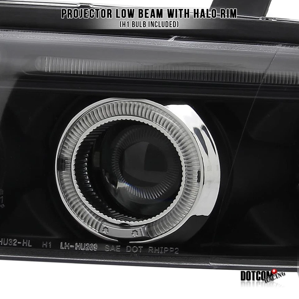 Fit 1999 2000 2001 Audi A4 S4 Black LED Halo Projector Headlights Headlamps Pair Foto 4 de 4