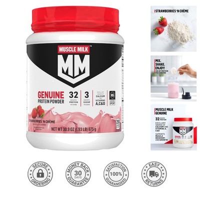 High-Quality Protein Powder, Strawberries  N Crème, 13 Servings, 32g Protein
