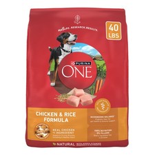 Purina ONE Chicken and Rice Formula Dry Dog Food - 40 40 Pound (Pack of 1)  2.34 per pound