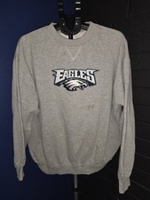 VINTAGE Philadelphia Eagles Sweatshirt Mens Size XL Gray Crewneck NFL Logo Y2K