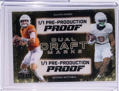 2024 Leaf Metal Quinn Ewers Adonai Mitchell Super Prismatic Gold Proof 1/1