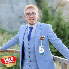 St Patrick's Day Disco Ball Clover Badge Reel Nurse ID Holder